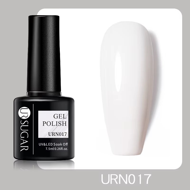 7.5Ml Champagne Gold Reflective Gel Nail Polish Bright Sparkling Glitter French Semi Permanent Nail Painting UV Gel