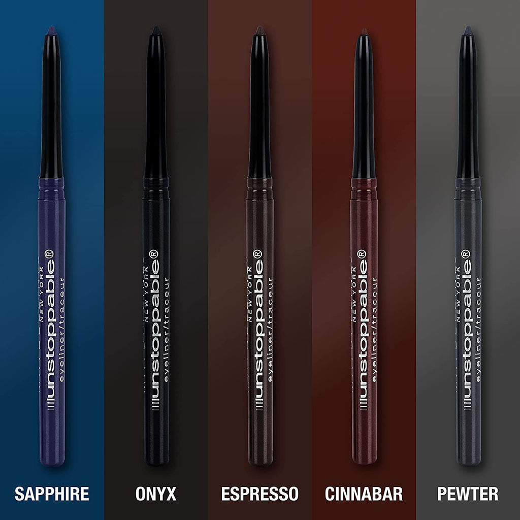 Unstoppable Waterproof Mechanical Black Eyeliner Pencil, Easy to Apply, Smooth Glide, up to 24 Hour Wear, Onyx